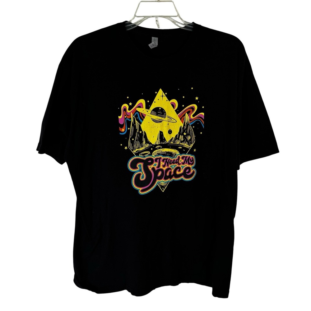 I need My Space Shirt - Graphic Men Size 3XL Black Short Sleeve